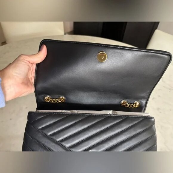 🖤✨Tory Burch✨🖤 Black Kira Chevron Convertible Quilted Bag - Picture 3 of 13